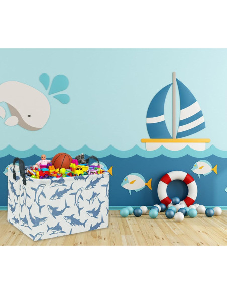 Cesta de Almacenamiento Plegable TIBAOLOVER Tiburón Bebé 38x25cm