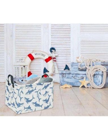 Cesta de Almacenamiento Plegable TIBAOLOVER Tiburón Bebé 38x25cm