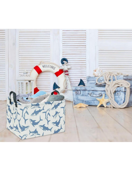 Cesta de Almacenamiento Plegable TIBAOLOVER Tiburón Bebé 38x25cm