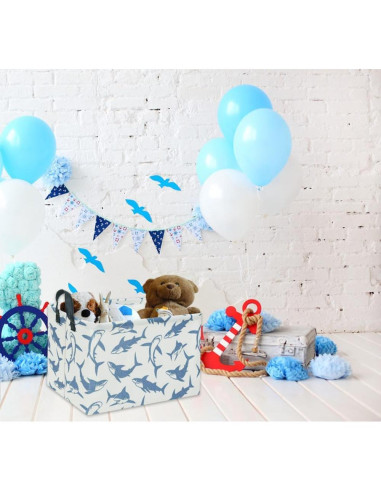 Cesta de Almacenamiento Plegable TIBAOLOVER Tiburón Bebé 38x25cm