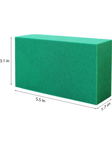 Flofare Paquete de 3 Bloques de Espuma Floral Verde 14x8x4cm