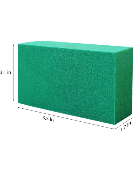 Flofare Paquete de 3 Bloques de Espuma Floral Verde 14x8x4cm