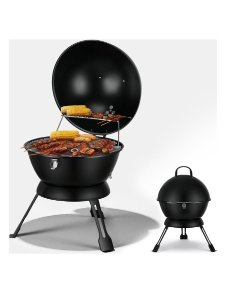Parrilla de Barbacoa Portátil MAISON BACKYARDS 35.6 cm Carbón