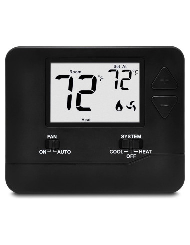 Termostato Digital No Programable ELECTECK 1 Calor 1 Frío LCD