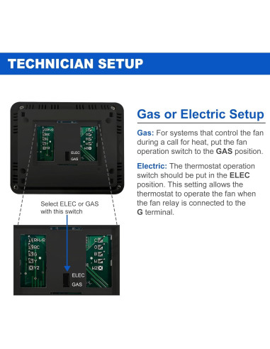Termostato Digital No Programable ELECTECK 1 Calor 1 Frío LCD