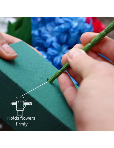 Flofare Paquete de 3 Bloques de Espuma Floral Verde 14x8x4cm