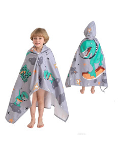 Toalla con Capucha Softan Dinosaurio 127x76 cm Super Absorbente