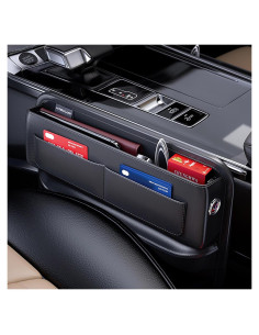 Cxtiy Organizador de Relleno Espacio Asientos Coche 2 Piezas Negro
