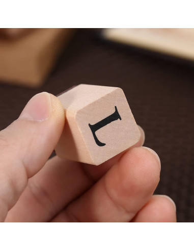 Conjunto de Sellos de Alfabeto MILISTEN - 30 Piezas de Madera