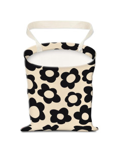 Basurero de Auto AUEKLLW Boho Floral Negra 30x24 cm