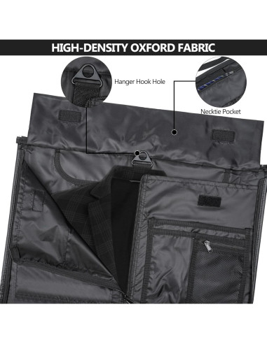 Bolsa de Viaje Convertible Kalawen 45L Negra para Trajes