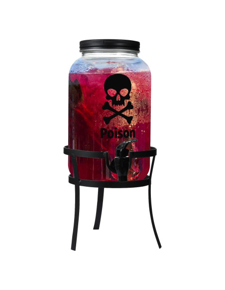Dispensador de Bebidas de Vidrio 3.785L FillTouch Halloween Negro