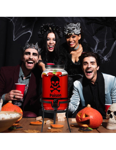 Dispensador de Bebidas de Vidrio 3.785L FillTouch Halloween Negro