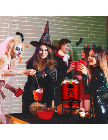 Dispensador de Bebidas de Vidrio 3.785L FillTouch Halloween Negro