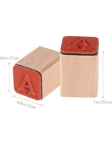 Conjunto de Sellos de Alfabeto MILISTEN - 30 Piezas de Madera