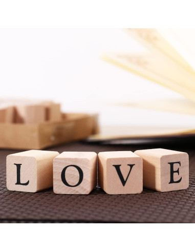 Conjunto de Sellos de Alfabeto MILISTEN - 30 Piezas de Madera