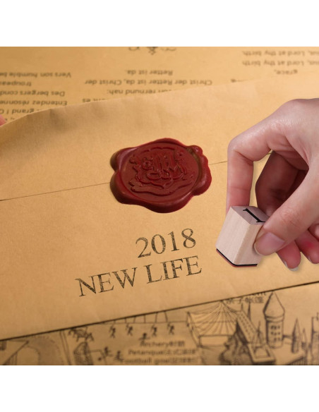 Conjunto de Sellos de Alfabeto MILISTEN - 30 Piezas de Madera