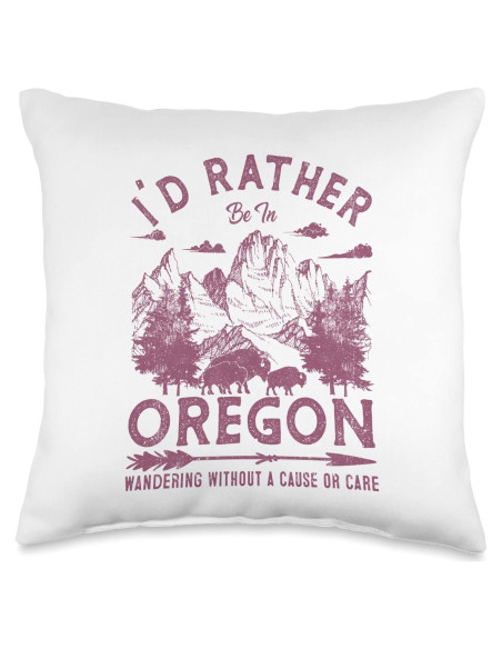 Almohada Vintage Camping Oregon 40x40 cm Poliester