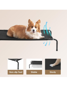Cama Elevada para Perros EHEYCIGA Mediana 89x56 cm Impermeable 2