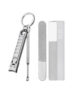 Cortauñas Plegable VOGARB Ultra Delgado con Lima y Limpiador