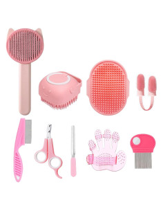 Kit de Aseo para Mascotas 9 Piezas GEBER - Cepillos y Cortauñas