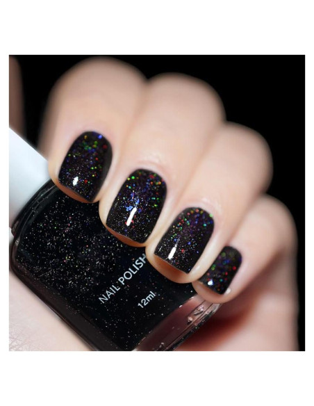 Esmalte de Uñas COSMOO Negro Brillante 12ml Vegano Secado Rápido