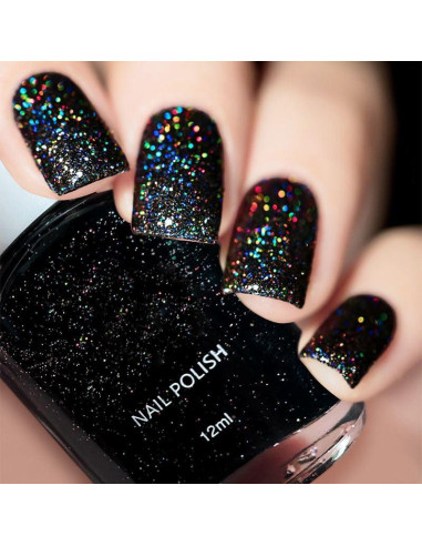 Esmalte de Uñas COSMOO Negro Brillante 12ml Vegano Secado Rápido