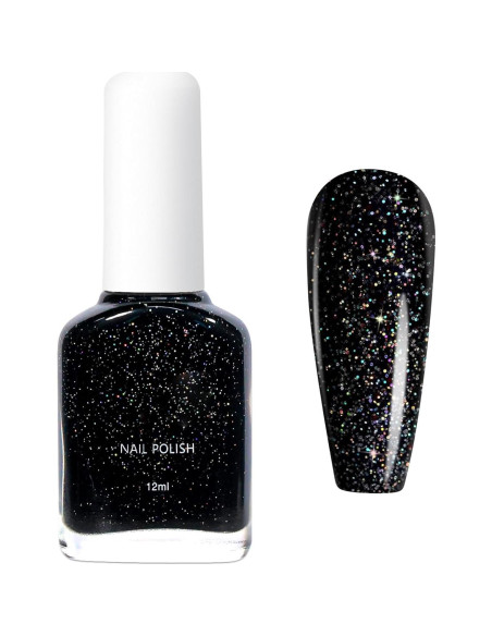 Esmalte de Uñas COSMOO Negro Brillante 12ml Vegano Secado Rápido