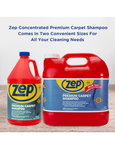 Shampoo Concentrado para Alfombras Zep 1 Galón - Limpieza Profunda