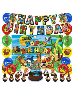 Conjunto de Decoraciones para Fiesta de Cumpleaños IVYQXG Tema Animales