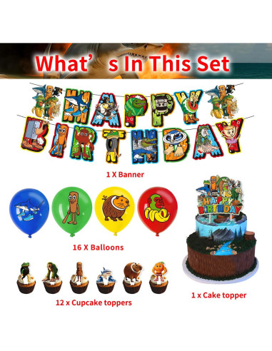 Conjunto de Decoraciones para Fiesta de Cumpleaños IVYQXG Tema Animales