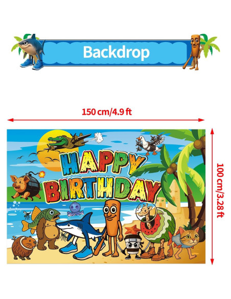 Conjunto de Decoraciones para Fiesta de Cumpleaños IVYQXG Tema Animales