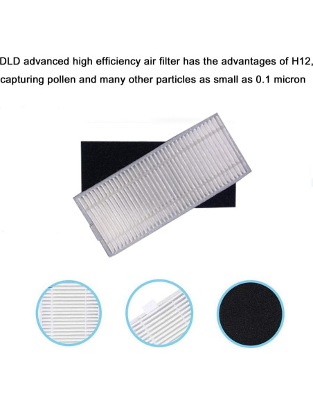 Kit de Repuestos para Aspiradora Robótica eufy 11S Max - 1 Rodillo, 4 Cepillos Laterales, 3 Filtros