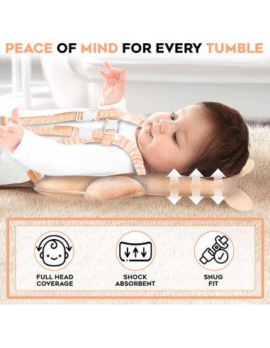 Protector de Cabeza para Bebé Little Family Conejo Beige