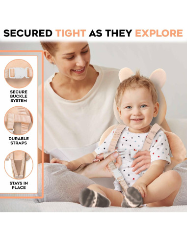 Protector de Cabeza para Bebé Little Family Conejo Beige