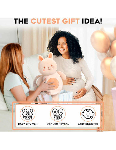 Protector de Cabeza para Bebé Little Family Conejo Beige