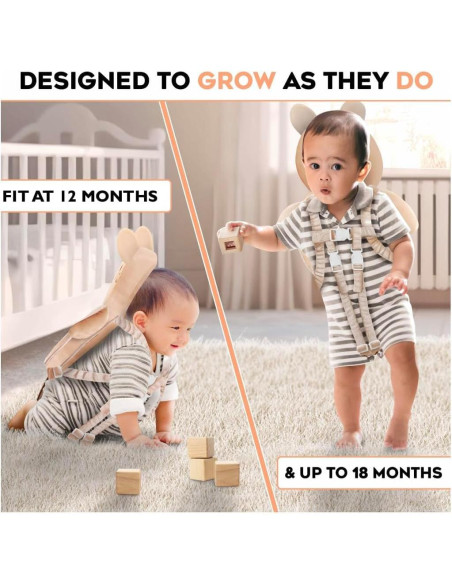 Protector de Cabeza para Bebé Little Family Conejo Beige