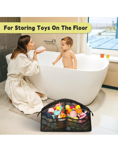 Organizador de Juguetes de Baño Goowin Triangular Negro 38x56x24cm