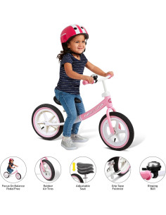 Bicicleta de Equilibrio Radio Flyer Rosa 1.5-5 años Neumáticos Aire 2