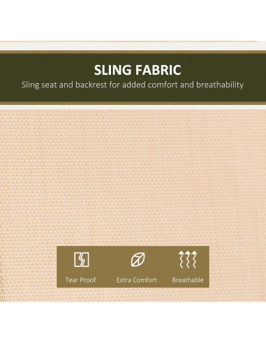 Columpio de Patio Outsunny para 2 Personas con Toldo Ajustable