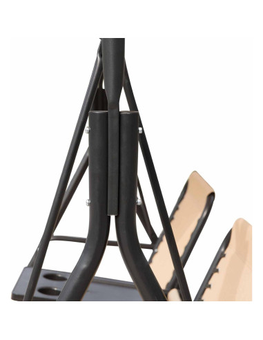 Columpio de Patio Outsunny para 2 Personas con Toldo Ajustable