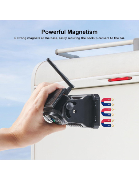 Cámara de Respaldo Inalámbrica VOONOA 1080P Solar 7" Negra