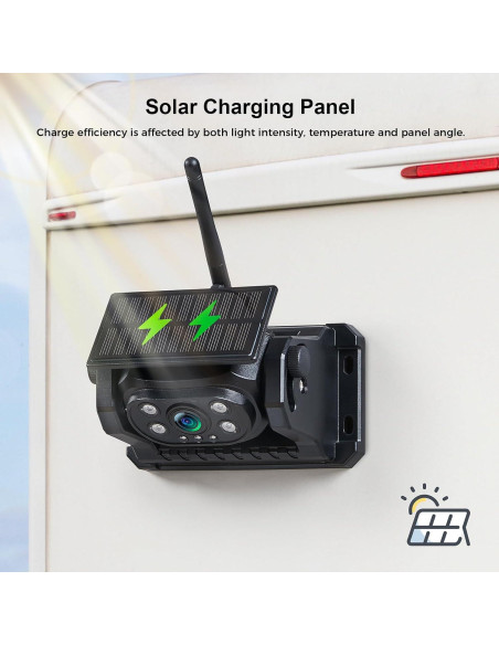 Cámara de Respaldo Inalámbrica VOONOA 1080P Solar 7" Negra