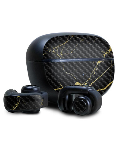 Piel de vinilo 3M para Bose Ultra Open Earbuds - Mármol negro y dorado