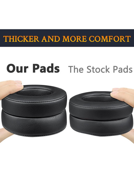 Almohadillas de Reemplazo SoloWIT para Auriculares Beats Studio 2.0 y 3 - Negro