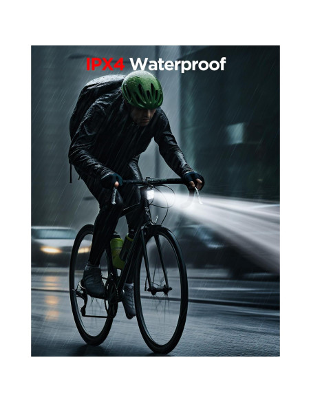 Conjunto de luces de bicicleta recargables AKALE LED IPX4