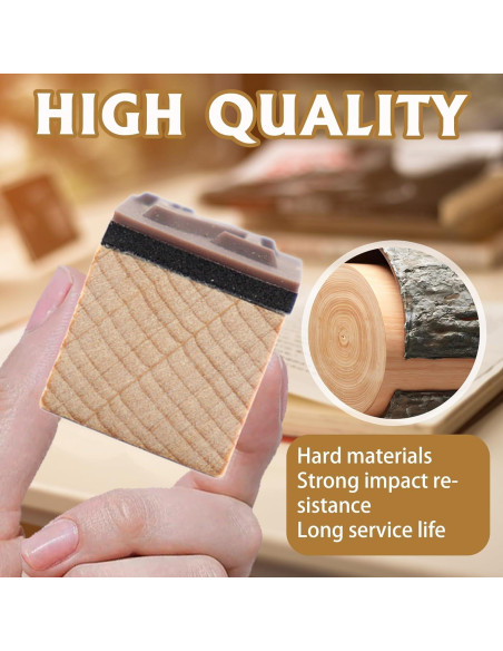 Juego de Sellos de Alfabeto de Madera ORNAROVI 28 Piezas Juego de Sellos de Alfabeto de Madera ORNAROVI 28 Piezas