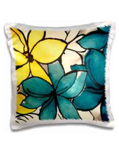 Funda de Almohada Floral 3dRose 40.64x40.64 cm Satén