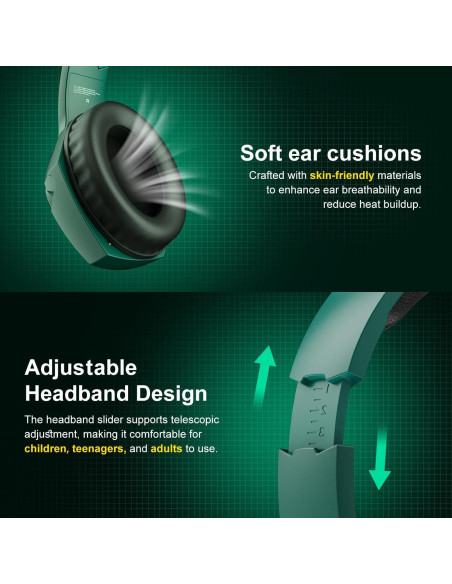 Auriculares Gaming YOTMS H-4 Verde 7.1 PS5 PS4 PC