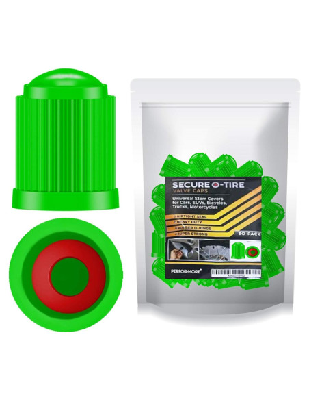 Tapas de Válvula de Neumático Performore 30 Pcs Verde Universal
